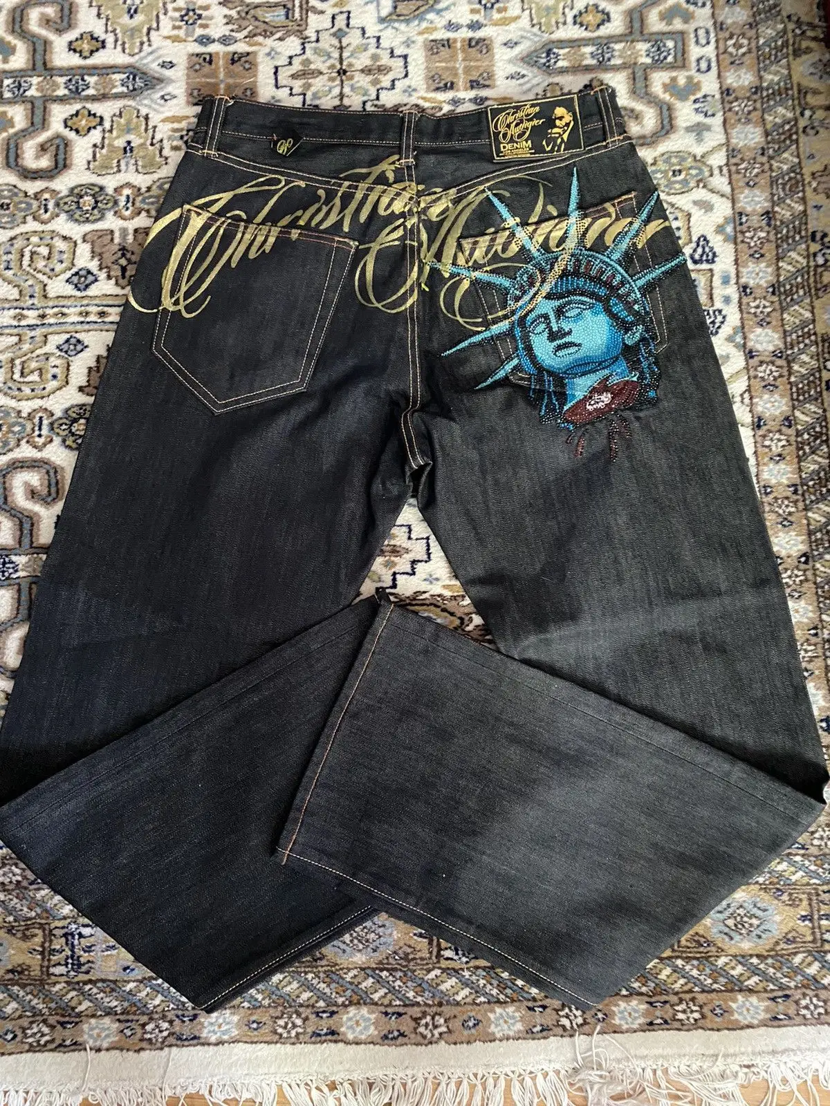 Vintage 90s Gothic Y2k liberty – Embroidery Jeans Sakura recenzja i cena