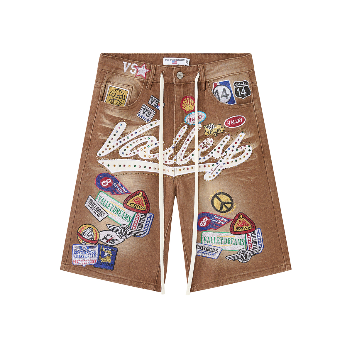 Shinning Diamond Letter Embroi – Embroidery Jeans Sakura recenzja i cena