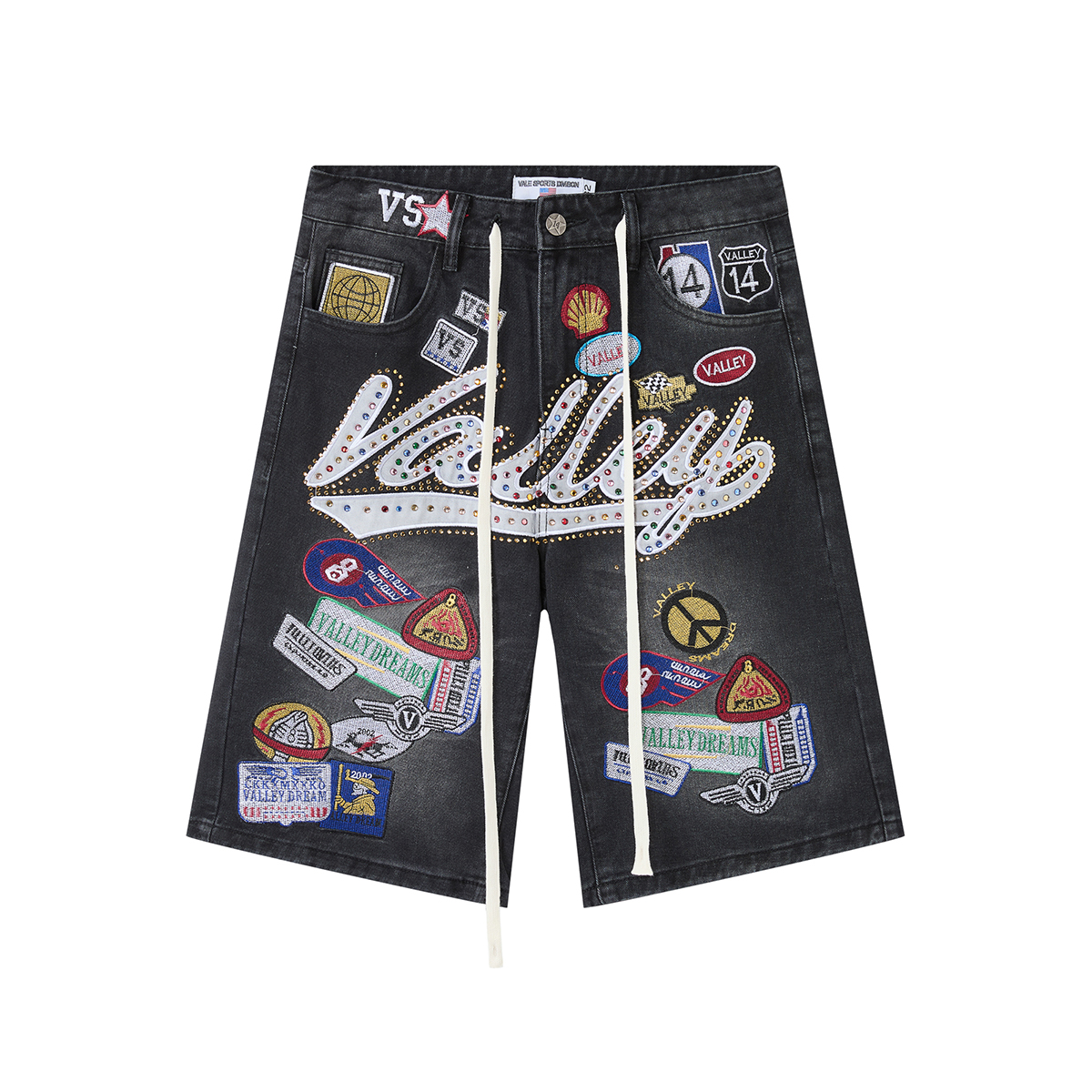 Shinning Diamond Letter Embroi – Embroidery Jeans Sakura recenzja i cena