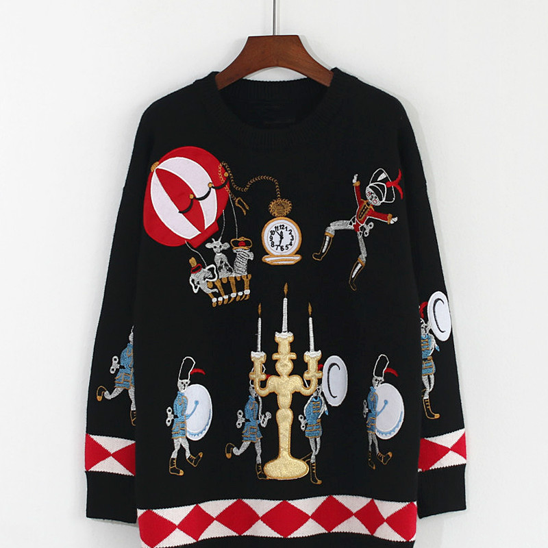 Winter Runway Sweater Women Lu – Embroidery Xmas recenzja i cena