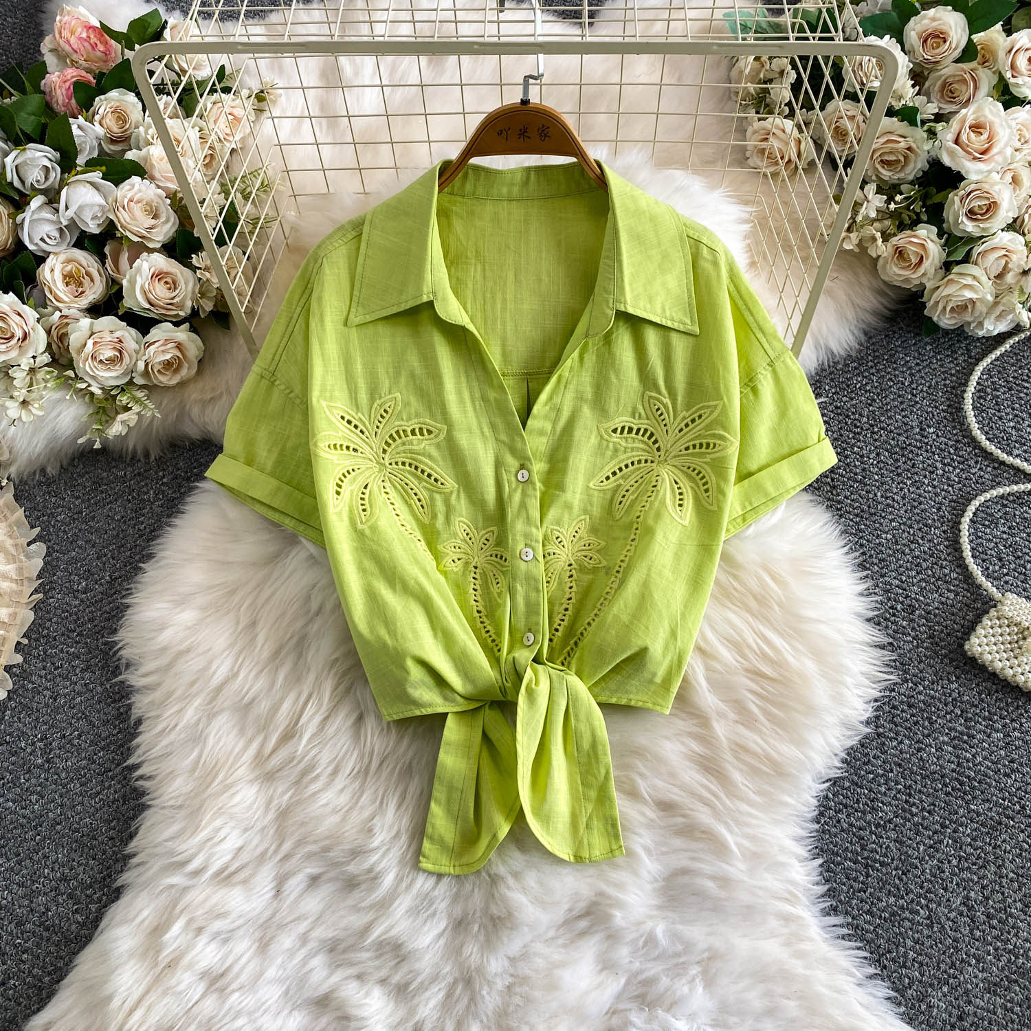 Green Coconut Tree Embroidery  – Embroidery Knot recenzja i cena