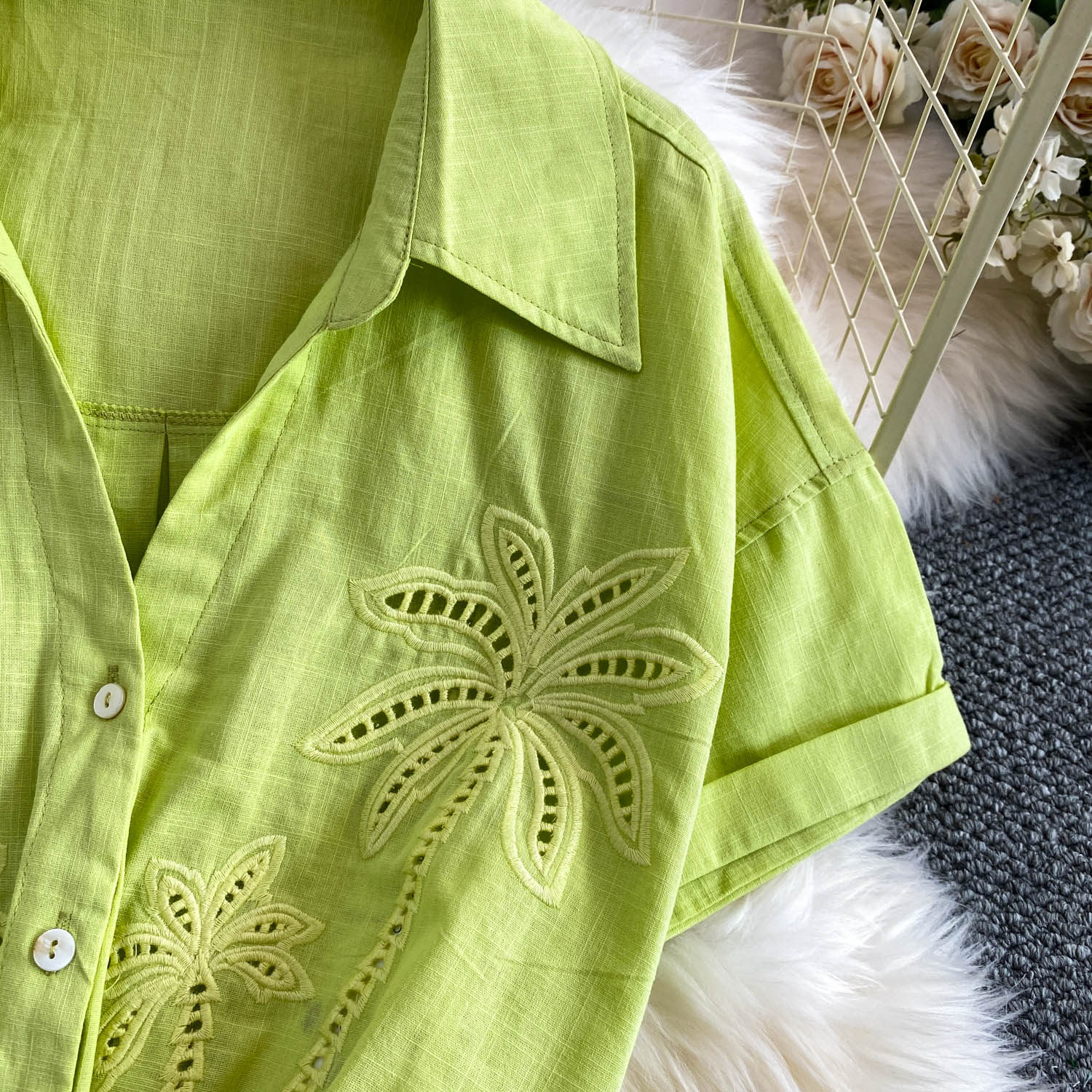 Green Coconut Tree Embroidery  – Embroidery Knot recenzja i cena