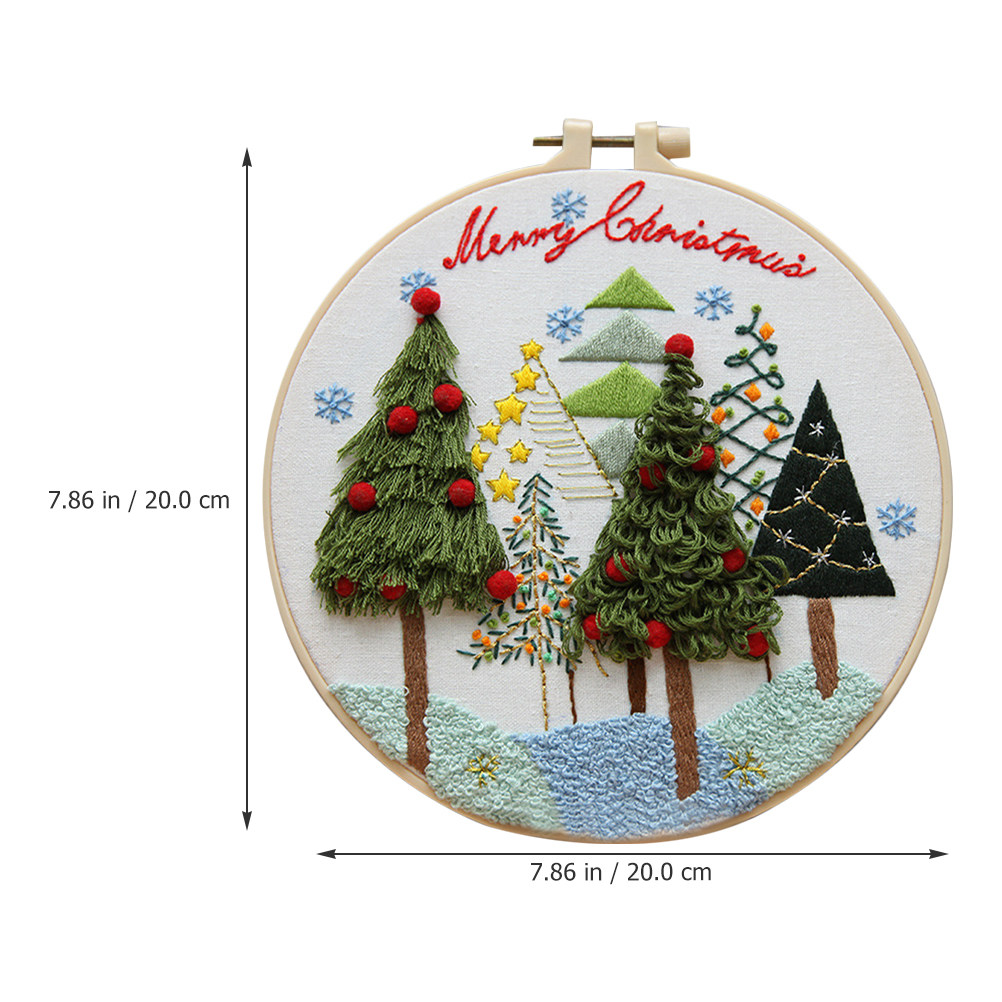 Christmas Embroidery Kit 20cm  – Embroidery Xmas Decorations recenzja i cena