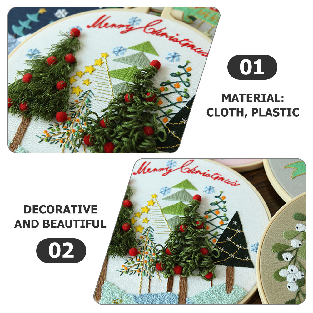 Christmas Embroidery Kit 20cm  – Embroidery Xmas Decorations recenzja i cena