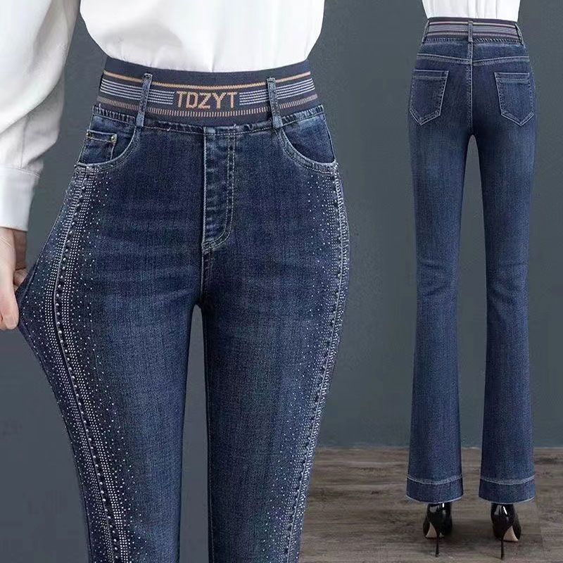 Korean Fashion Simple Elegant  – Embroidery Jeans Sakura recenzja i cena