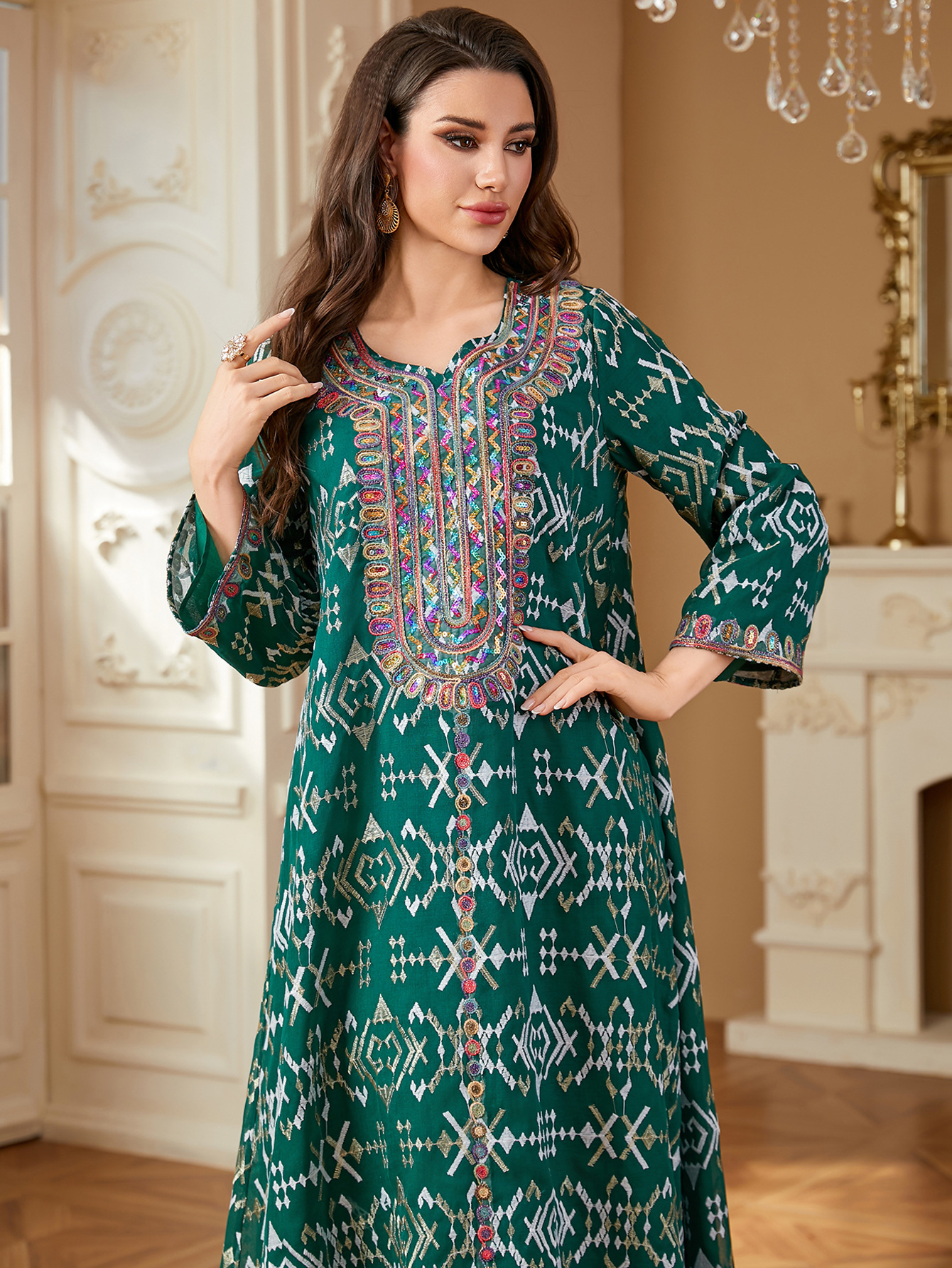 Muslim Embroidery Maxi Dress W – Embroidery Kebaya recenzja i cena