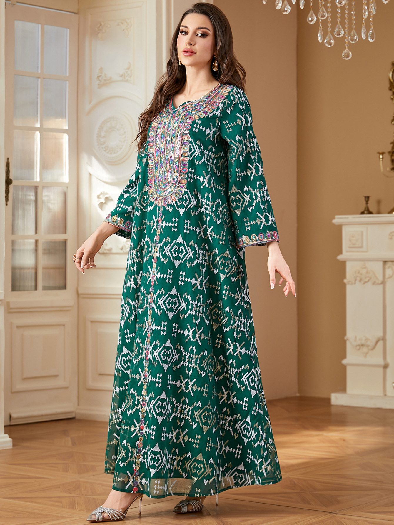 Muslim Embroidery Maxi Dress W – Embroidery Kebaya recenzja i cena