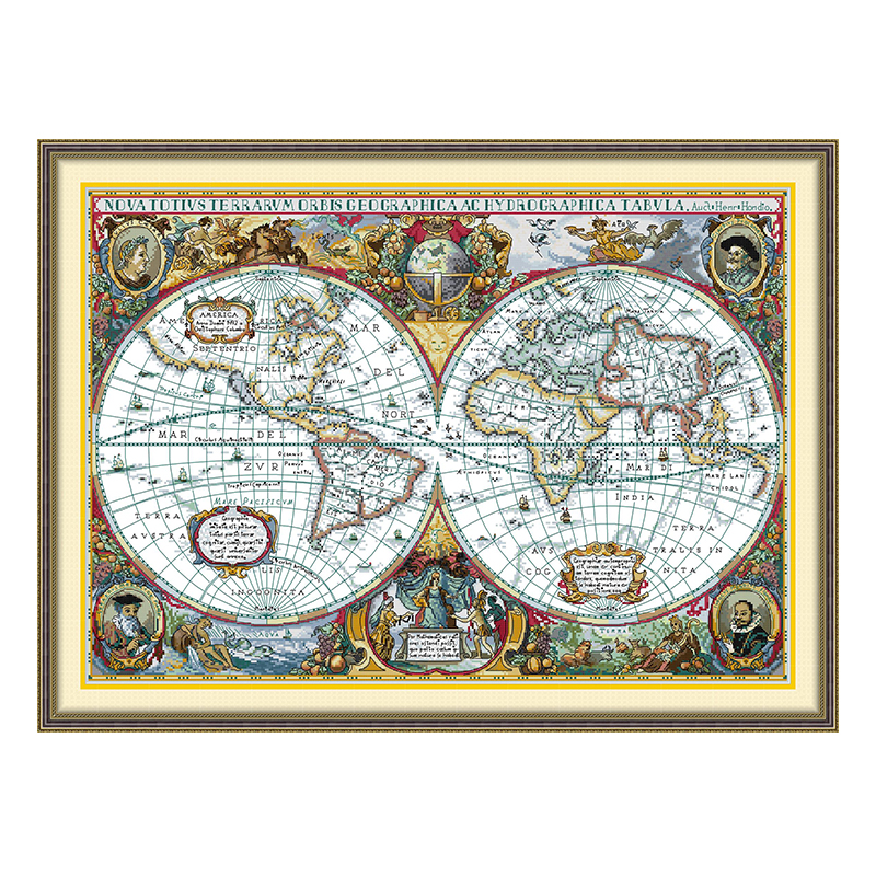 World Map Patterns Counted Cro – Embroidery Job recenzja i cena