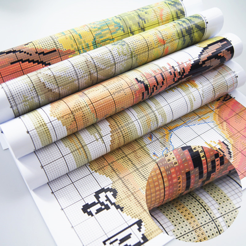 World Map Patterns Counted Cro – Embroidery Job recenzja i cena