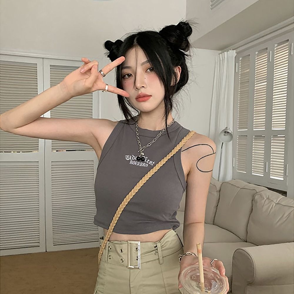 Simple Microelastic Sleeveless – Embroidery Letter M recenzja i cena