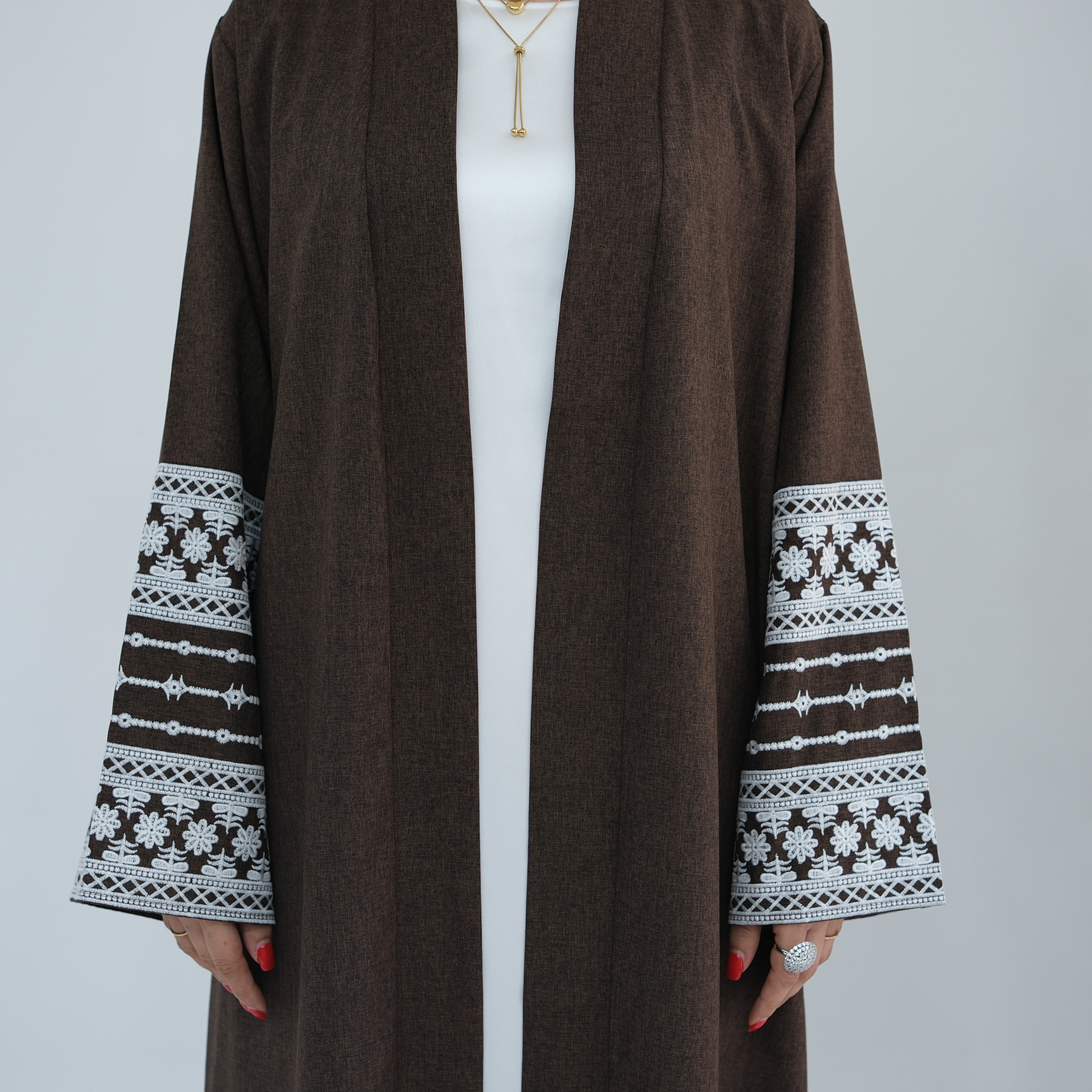 Embroidery Open Abaya for Wome – Embroidery Kebaya recenzja i cena