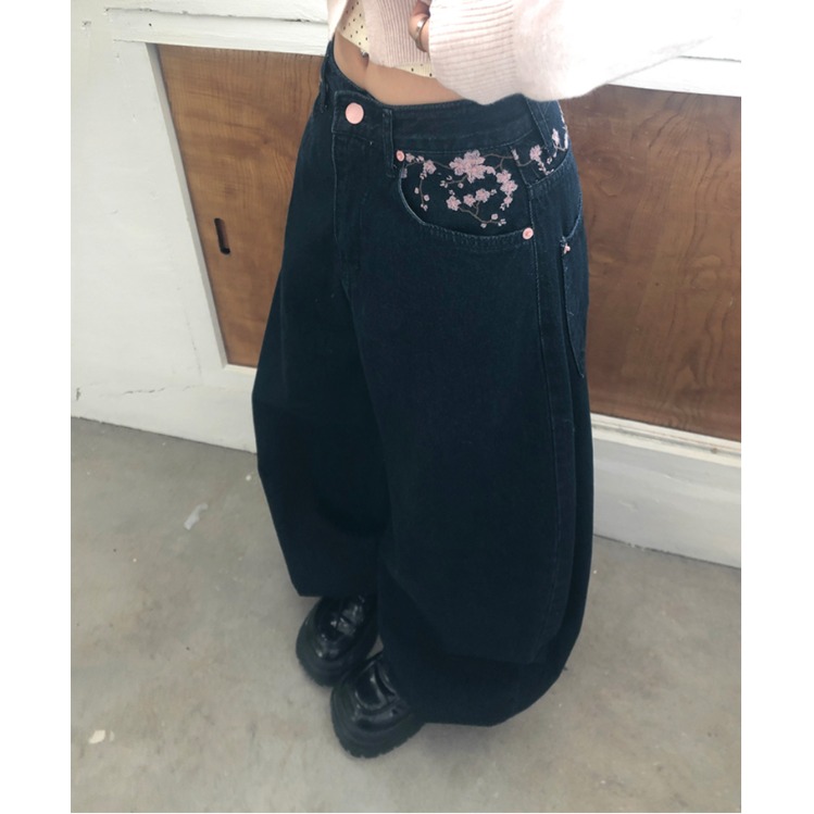 High Waist Sakura Embroidery W – Embroidery Jeans Sakura recenzja i cena