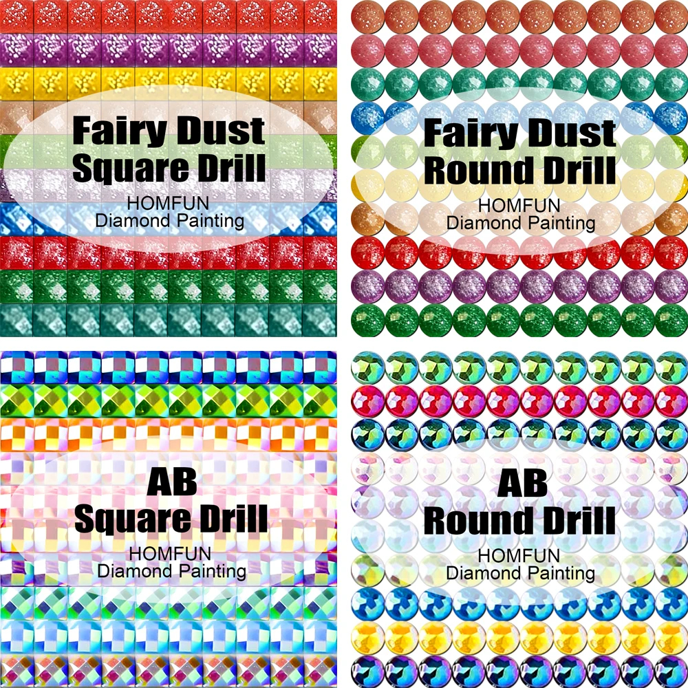 HOMFUN Fairy Dust AB Full Diam – Embroidery Roll Pattern recenzja i cena