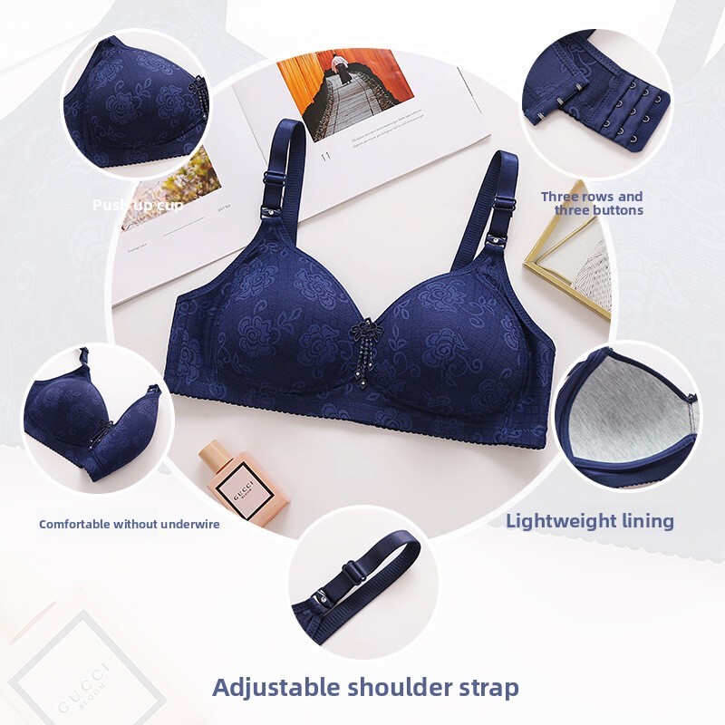New Women Mom Bra Large Size T – Embroidery Ring Sizes recenzja i cena