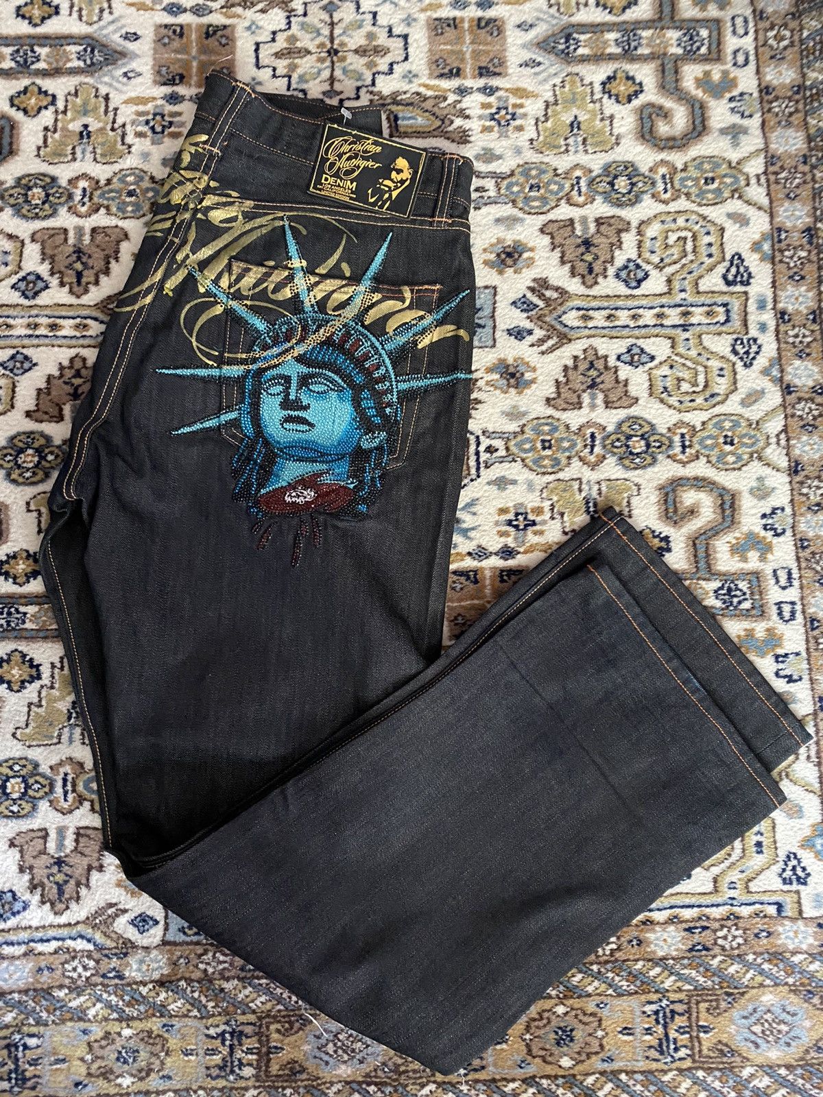 Harajuku Y2k 2000s Women Cloth – Embroidery Jeans Sakura recenzja i cena