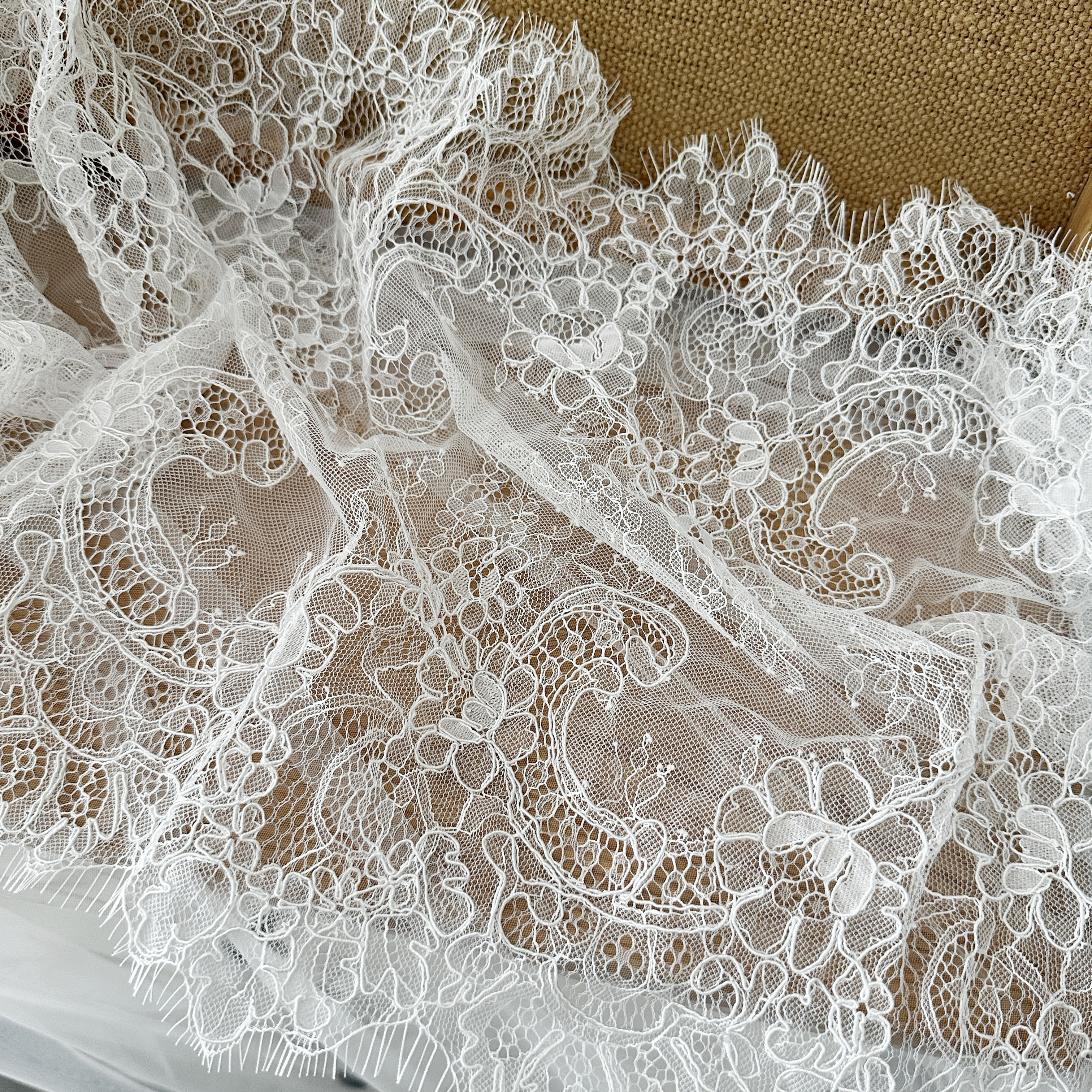 3 yards hand cord Alencon Lace – Embroidery Veil recenzja i cena
