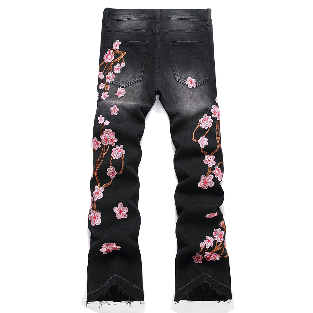 Men Sakura Embroidery Denim Je – Embroidery Jeans Sakura recenzja i cena