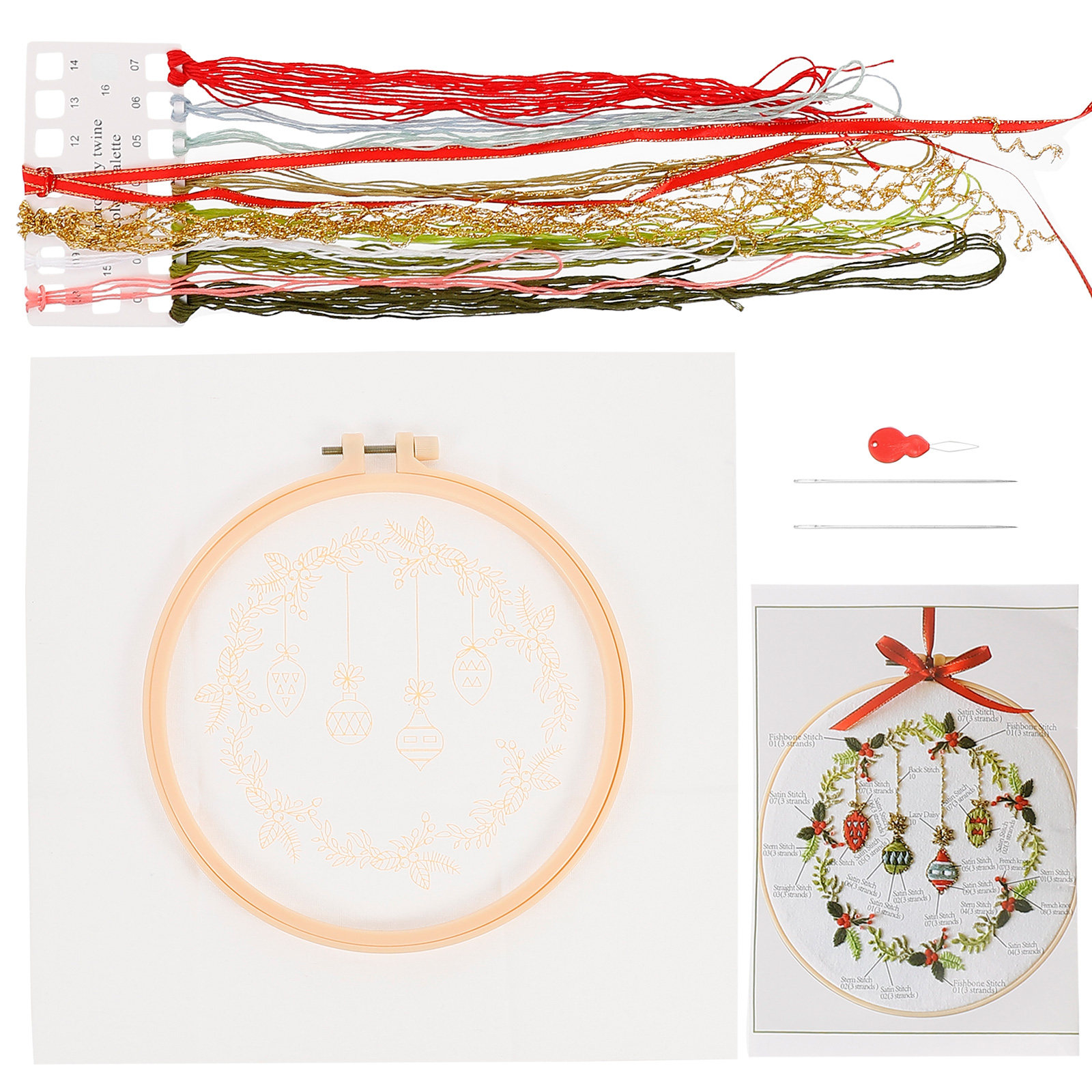 1 Set Christmas Diy Cross Stit – Embroidery Xmas Decorations recenzja i cena