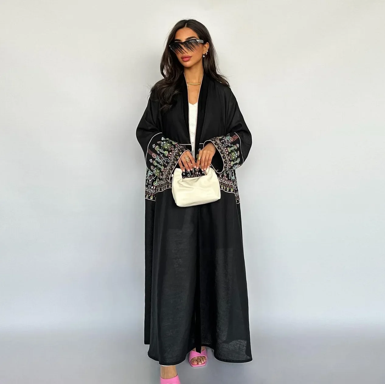 Eid Muslim Kaftan Kimono Open  – Embroidery Kebaya recenzja i cena