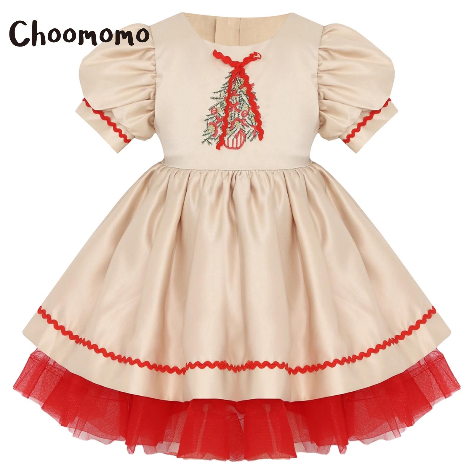 Kids Girls Christmas Santa Dre – Embroidery Xmas recenzja i cena