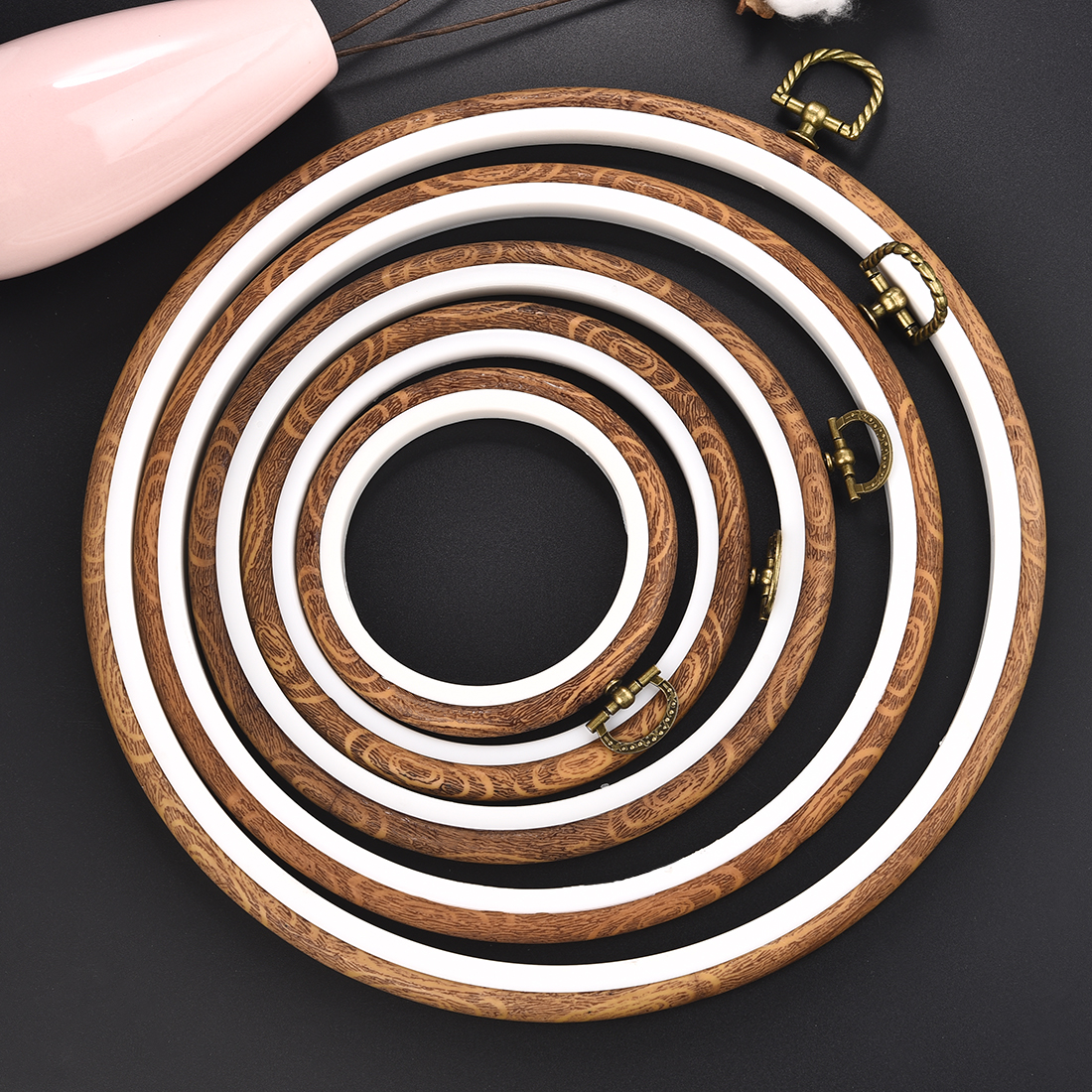 Imitated Wood Round,Oval Diffe – Embroidery Ring Sizes recenzja i cena