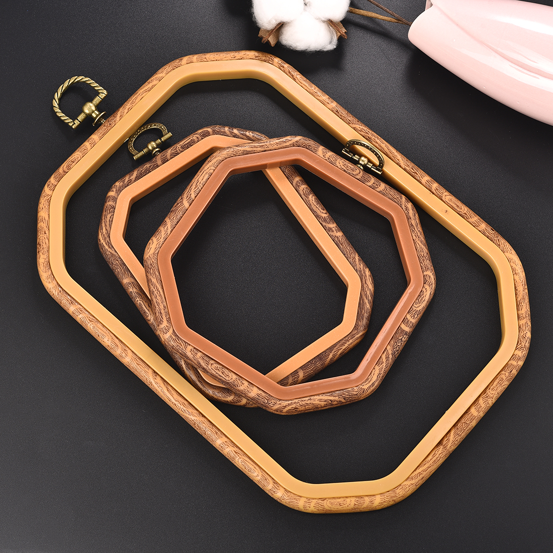 Imitated Wood Round,Oval Diffe – Embroidery Ring Sizes recenzja i cena