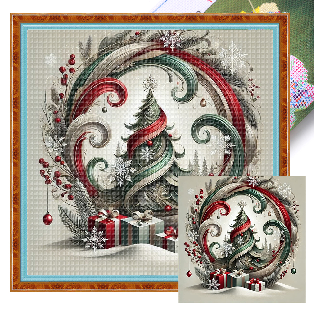 Xmas Printed Cross Stitch Kit  – Embroidery Xmas Decorations recenzja i cena