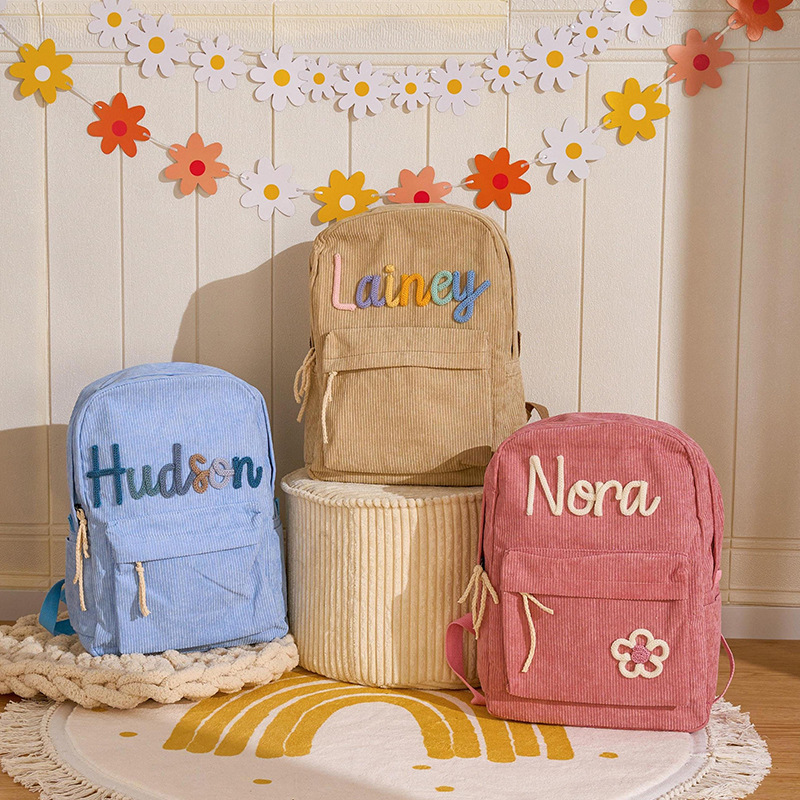 Customized Kids Backpack Bag H – Embroidery Names recenzja i cena