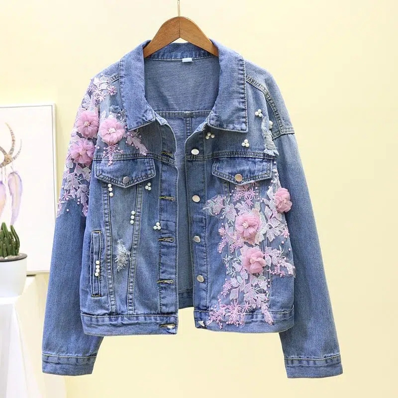 2022 New Embroidery Denim Shor – Embroidery Jeans Sakura recenzja i cena