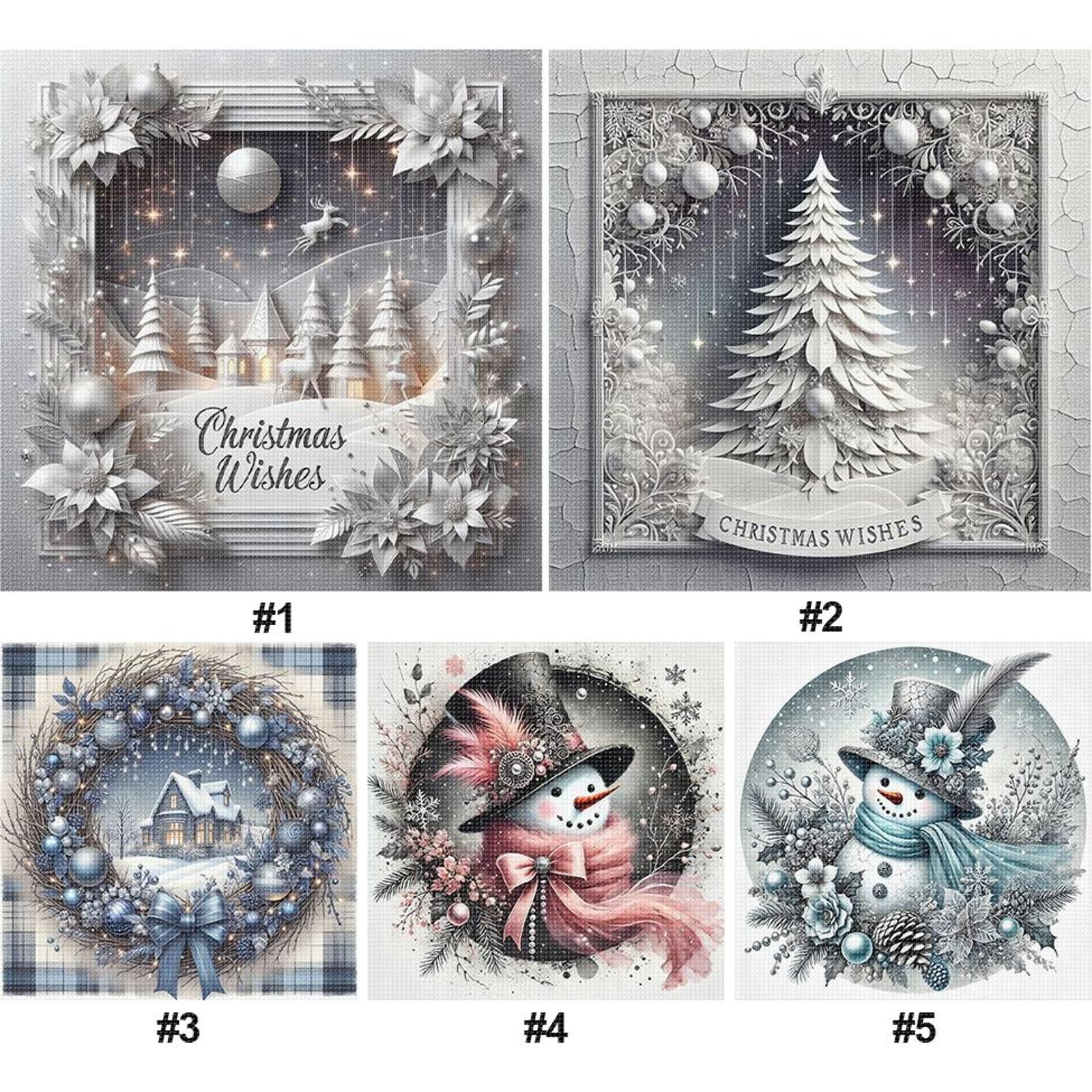 Xmas Printed Cross Stitch Kit  – Embroidery Xmas Decorations recenzja i cena