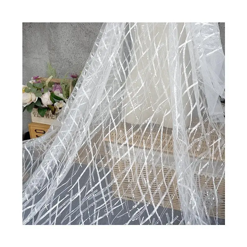Heavy Sequins Lace fabric Flow – Embroidery Veil recenzja i cena