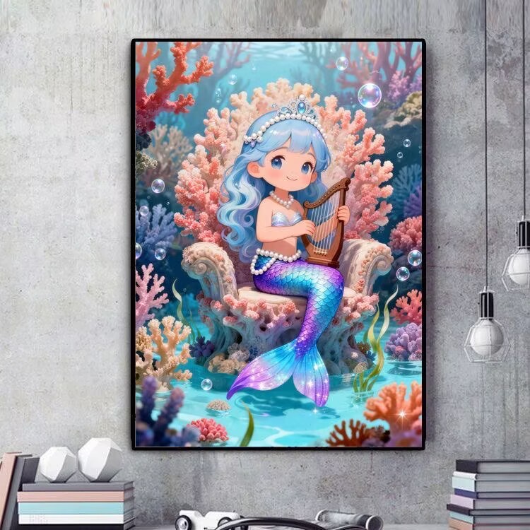 9CT 11CT Fish Girl Embroidery  – Embroidery Job recenzja i cena