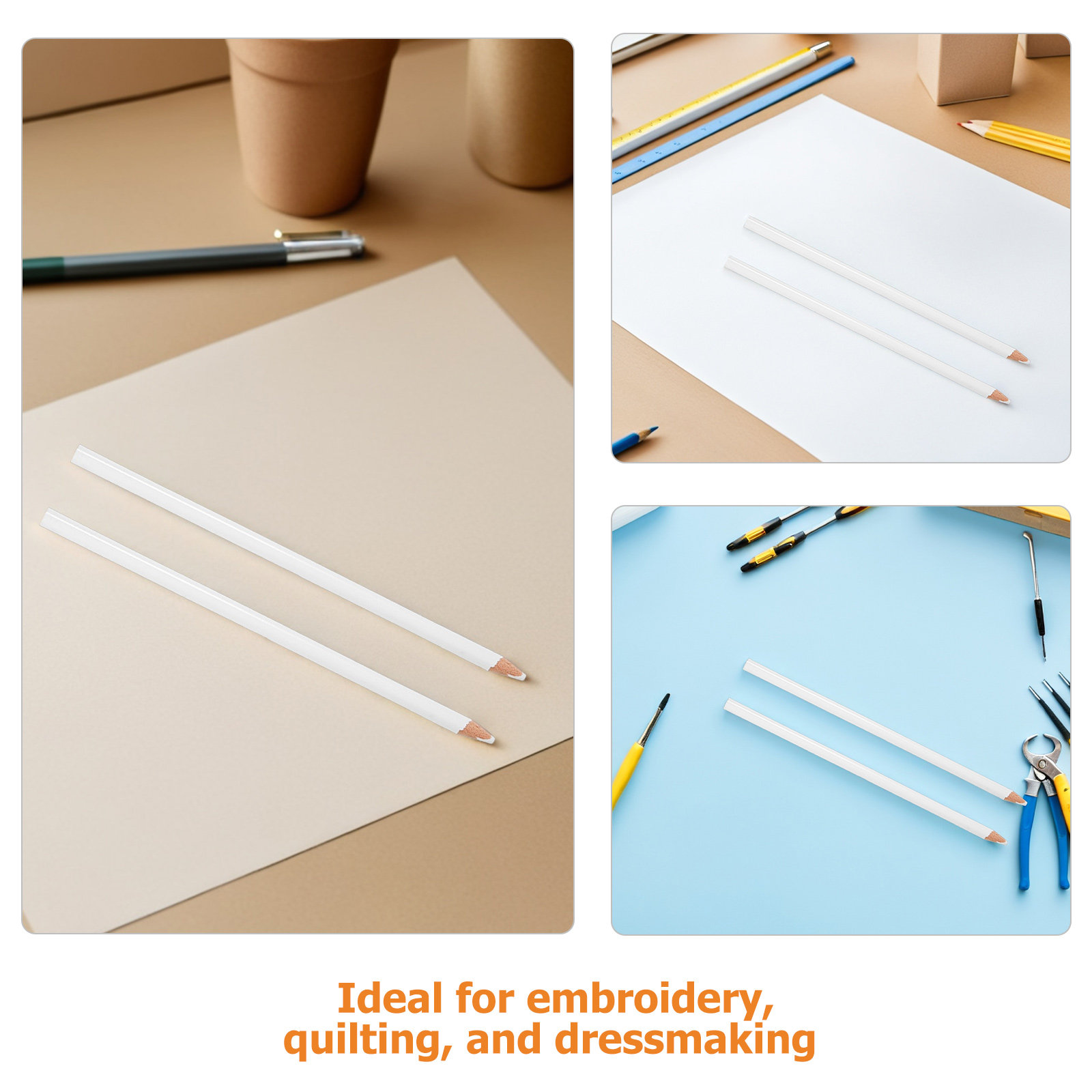 25Pcs White Fabric Chalk Penci – Embroidery And Quilting recenzja i cena