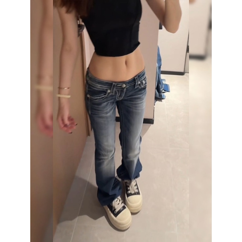 Women's Y2K Gothic Embroidery  – Embroidery Jeans Sakura recenzja i cena