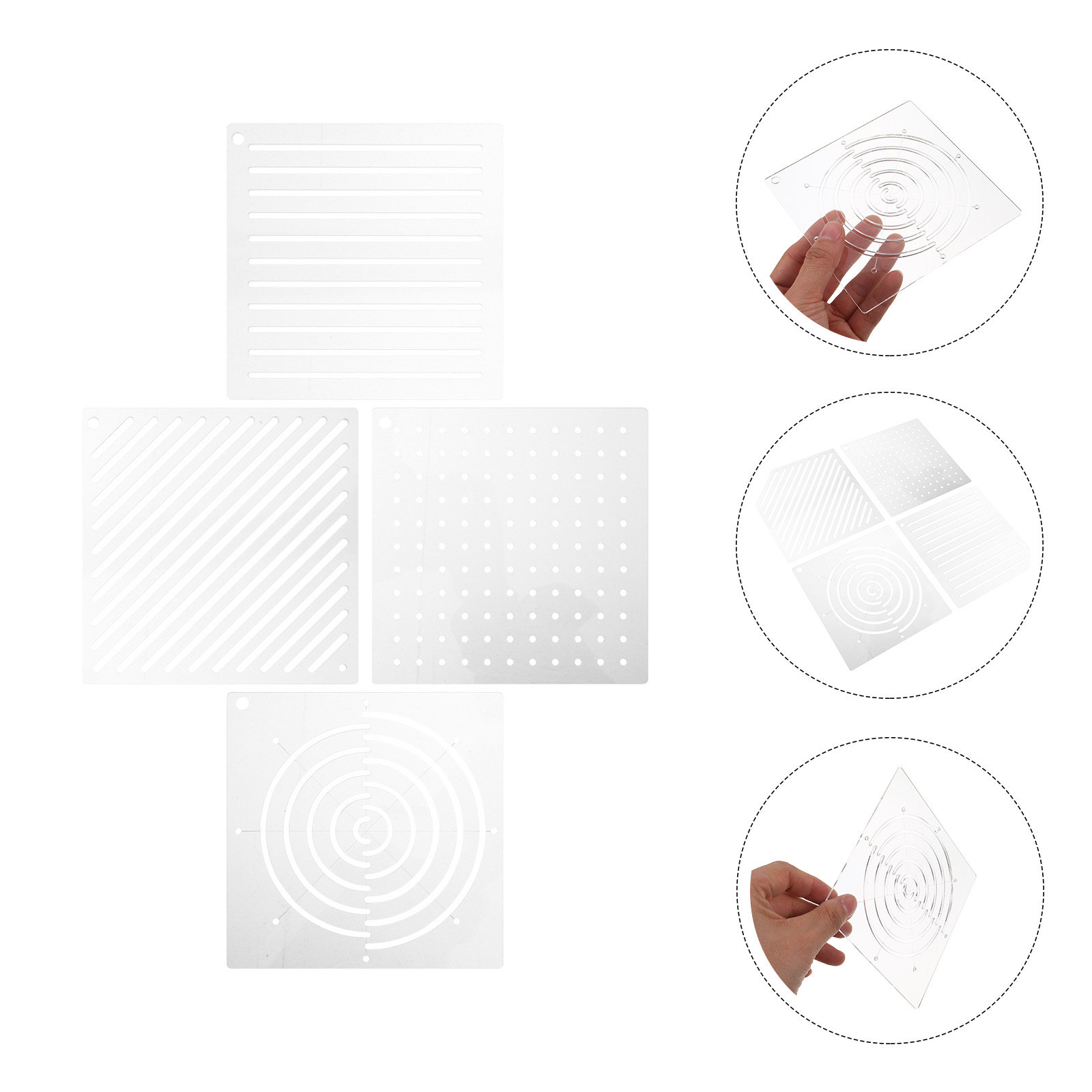 4Pcs Acrylic Quilting Template – Embroidery And Quilting recenzja i cena