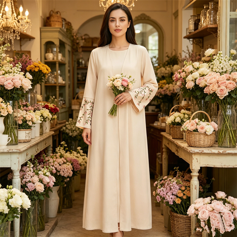 Ramadan Dubai Open Abaya Women – Embroidery Kebaya recenzja i cena