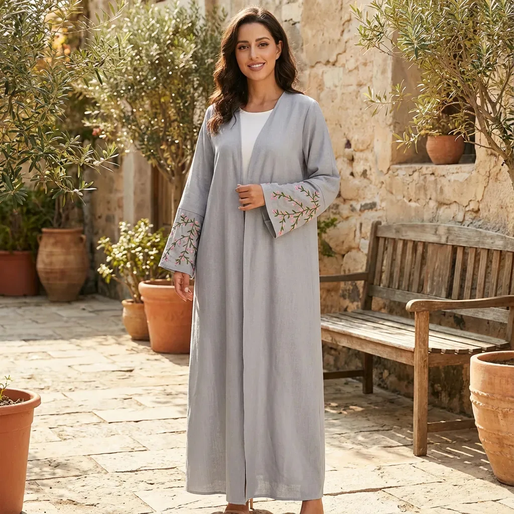 Ramadan Dubai Open Abaya Women – Embroidery Kebaya recenzja i cena