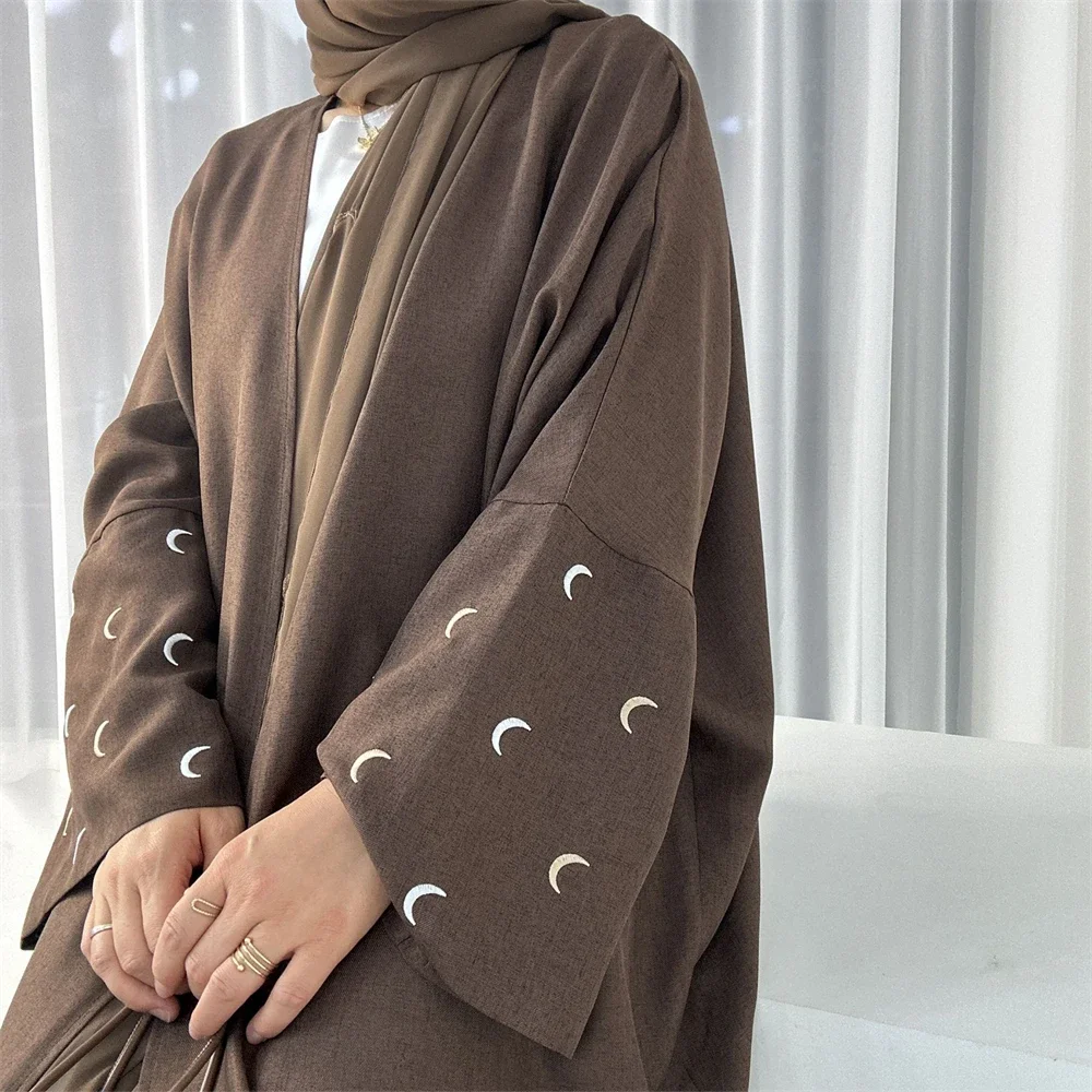 Open Abaya Muslim Dress Women  – Embroidery Kebaya recenzja i cena