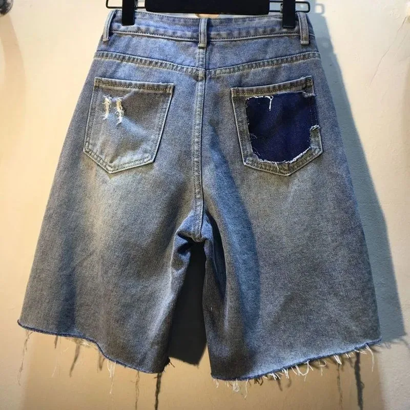2025 Summer Short Pants High W – Embroidery Jeans Sakura recenzja i cena
