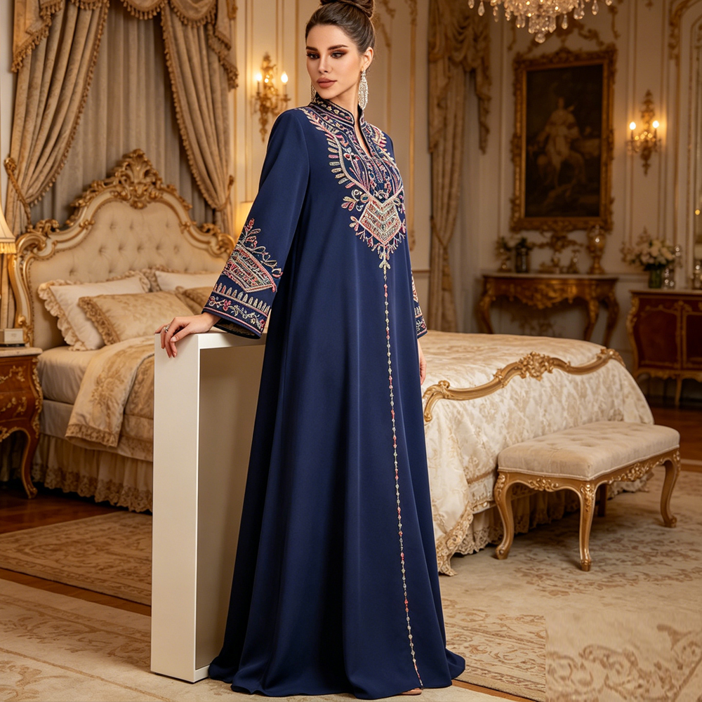 Femme Musulmane Vestidos Jalab – Embroidery Kebaya recenzja i cena