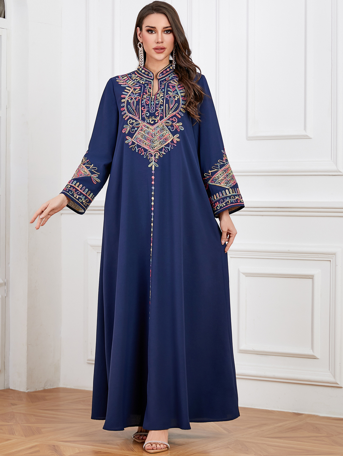 Femme Musulmane Vestidos Jalab – Embroidery Kebaya recenzja i cena