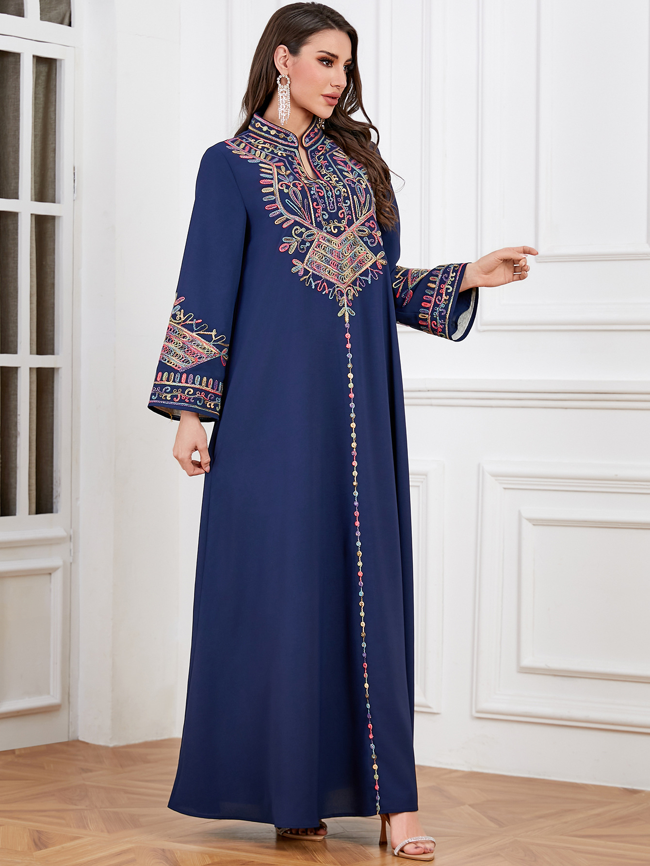 Femme Musulmane Vestidos Jalab – Embroidery Kebaya recenzja i cena
