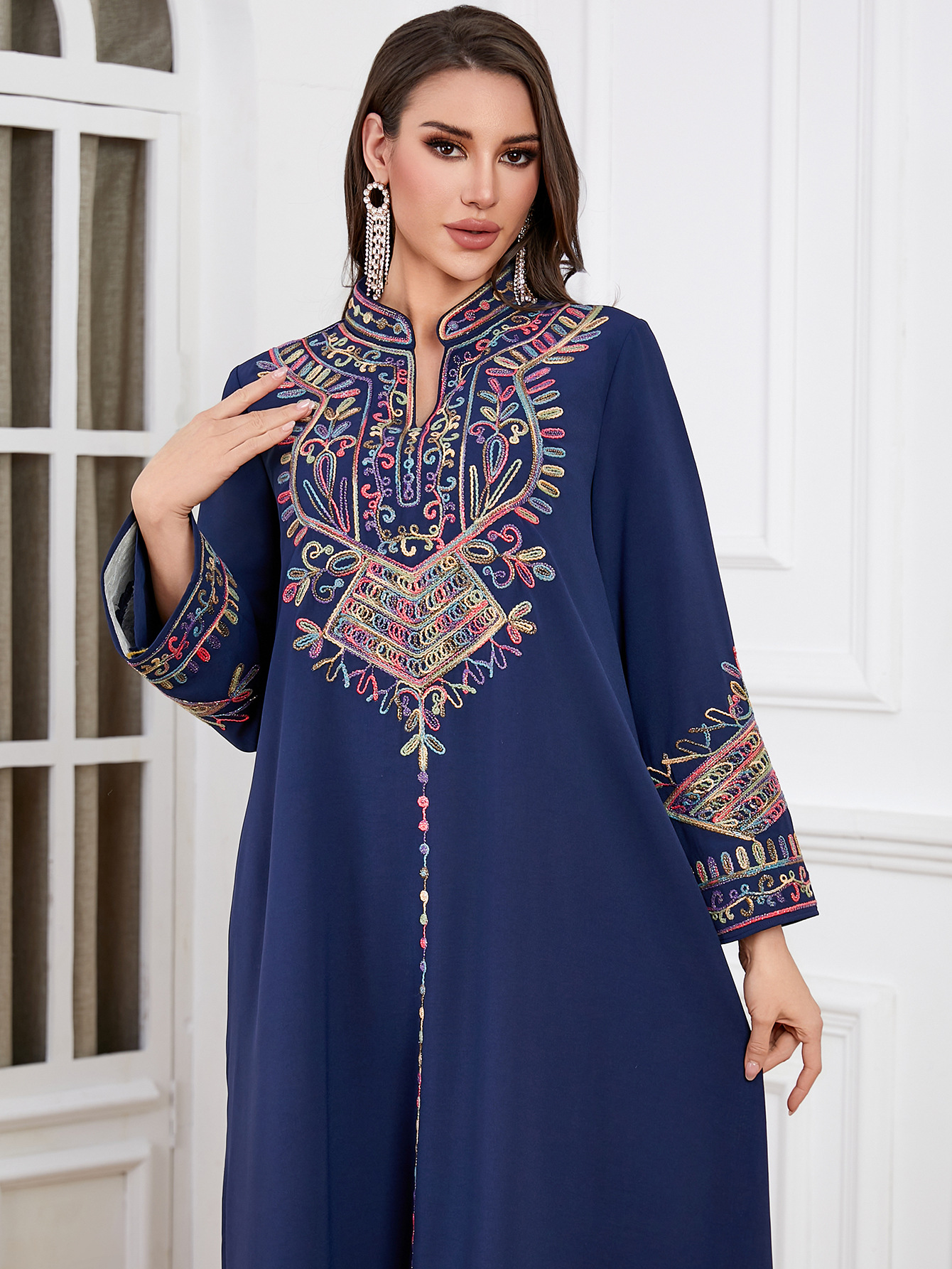 Femme Musulmane Vestidos Jalab – Embroidery Kebaya recenzja i cena