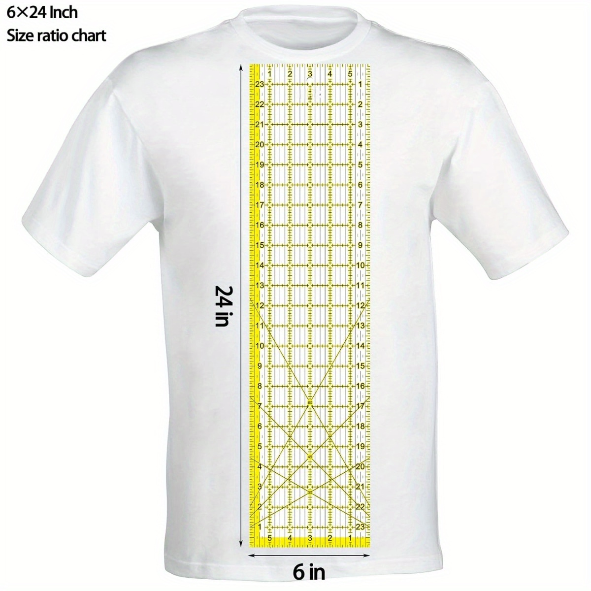 Acrylic Ruler 7 Piece Set, Non – Embroidery Ring Sizes recenzja i cena