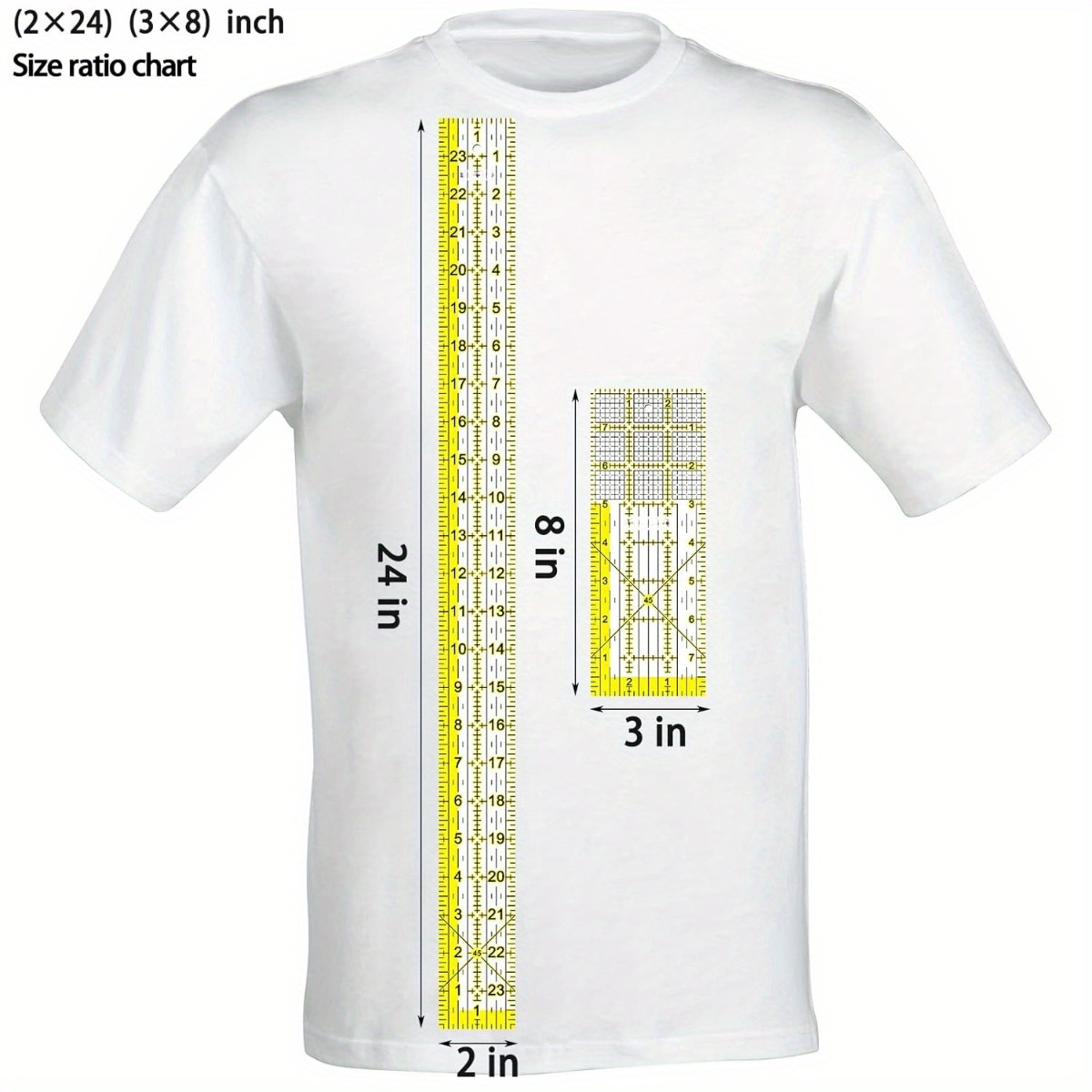 Acrylic Ruler 7 Piece Set, Non – Embroidery Ring Sizes recenzja i cena