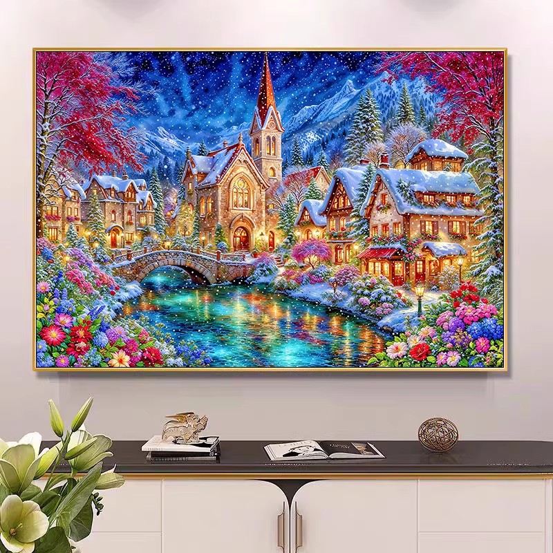 9ct 100x75cm Winter Church Emb – Embroidery Job recenzja i cena