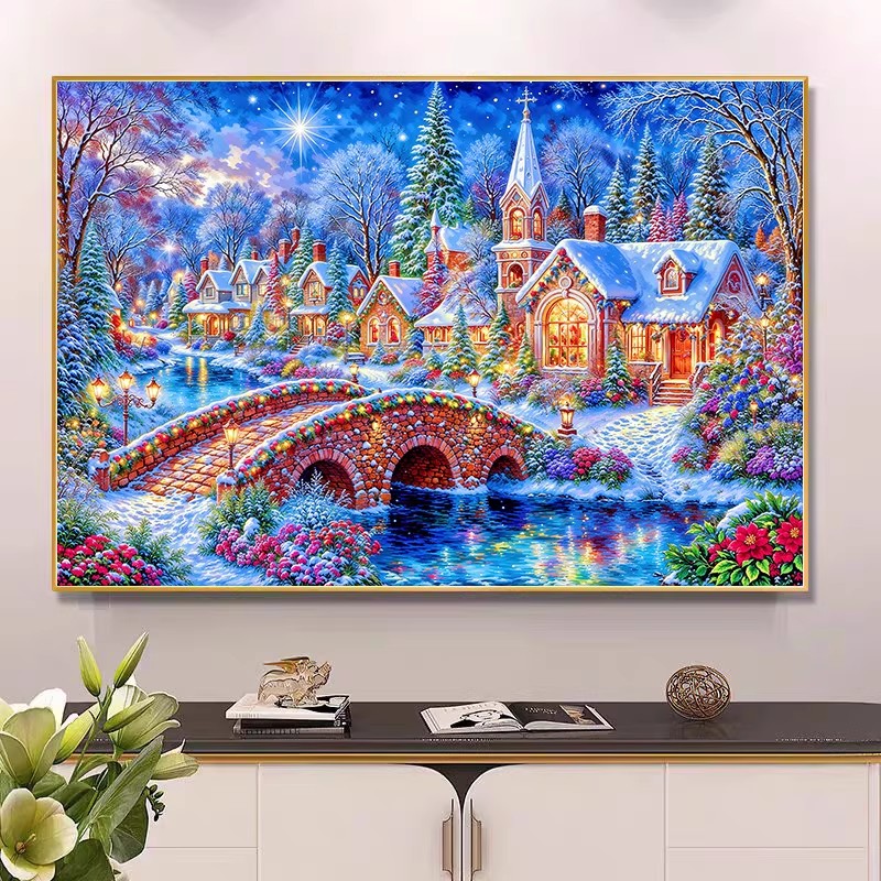 9ct 100x75cm Winter Church Emb – Embroidery Job recenzja i cena