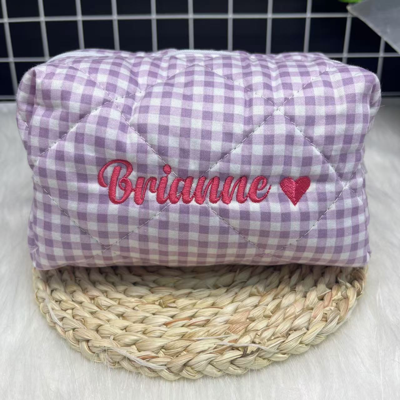 Large Capacity Striped Cosmeti – Embroidery Names recenzja i cena