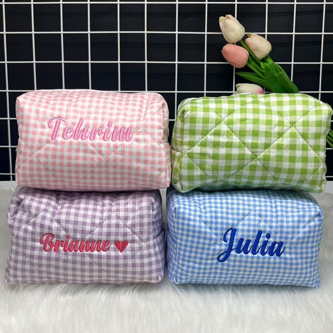 Large Capacity Striped Cosmeti – Embroidery Names recenzja i cena