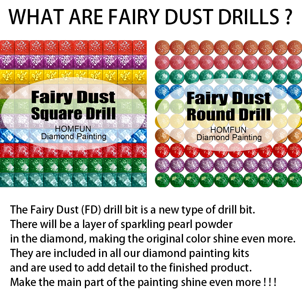 HOMFUN Fairy Dust AB Diamond P – Embroidery Roll Pattern recenzja i cena